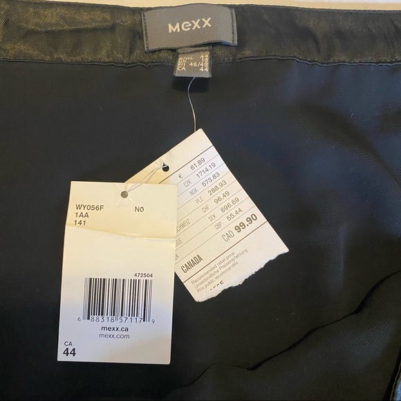 Mexx women’s black tiered sheer ruffle mini skirt - size 14 - Picture 8 of 13